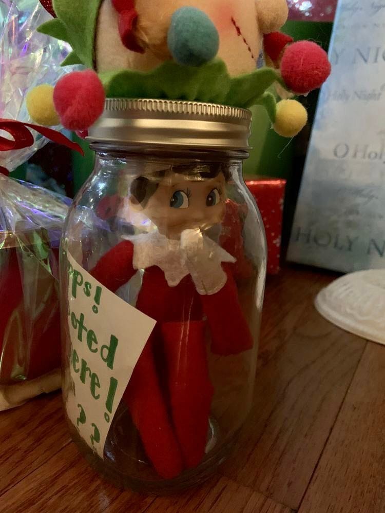 elf on the shelf in a jar