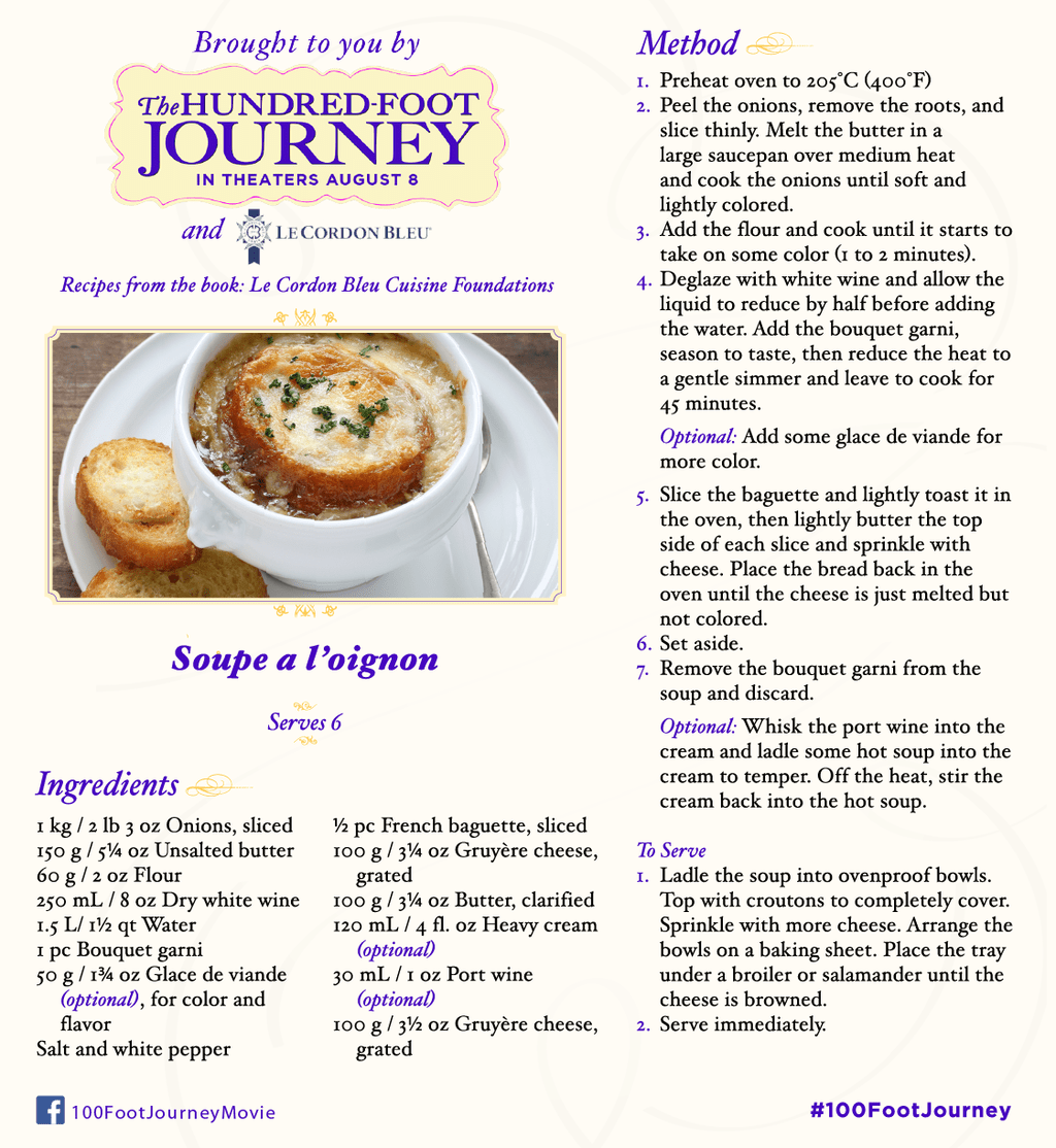 DreamWorks Pictures’ THE HUNDRED-FOOT JOURNEY French Onion Soup Recipe #FoodieFriday ‪#‎100FootJourneyEvent
