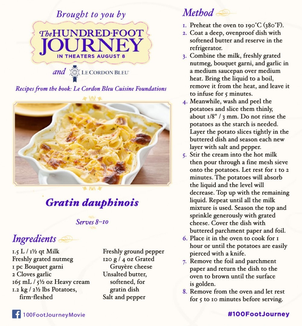 DreamWorks Pictures’ THE HUNDRED-FOOT JOURNEY Gratin Dauphinois Recipe #FoodieFriday