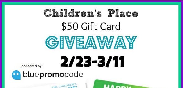 $50 Children’s Place Gift Card #Giveaway ends 3/11