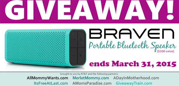 Enter to win a BRAVEN Portable Bluetooth Speaker #Giveaway ends 3/31