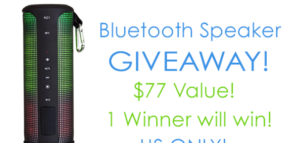 Bluetooth Speaker Giveaway ends 4/13