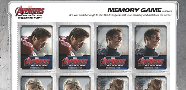 Free #Avengers: Age of Ultron Memory Game #AvengersAgeofUltron #AvengersEvent