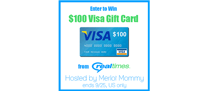 RealTimes End of Summer $100 Visa Gift Card #giveaway ends 9/25