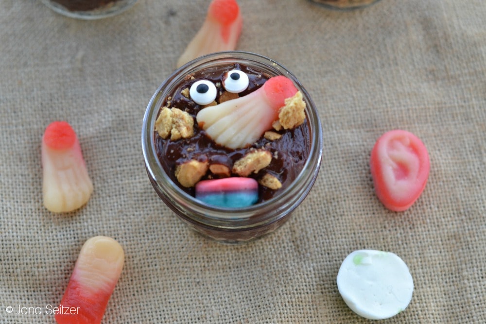Body Parts Pudding for Halloween