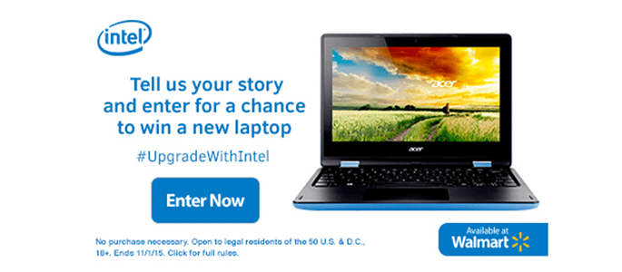 Enter for a Chance to Win a new Intel Laptop! #UpgradeWithIntel