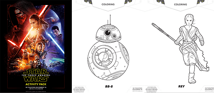 Star Wars Activity Sheets and Coloring Pages + Other Star Wars Ideas