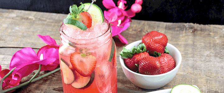 Strawberry Cucumber Lemonade Punch