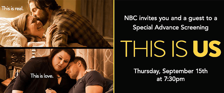 This Is Us Screening Invite – Portland September 15