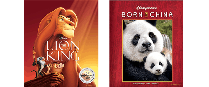 Enter to Win The Lion King and Born in China on Digital
