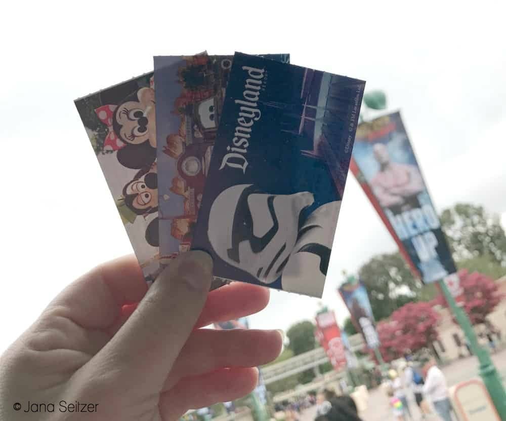 Disneyland tickets in front of DCA entrance