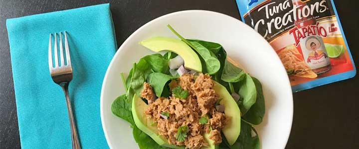 Spicy Tuna Spinach Salad