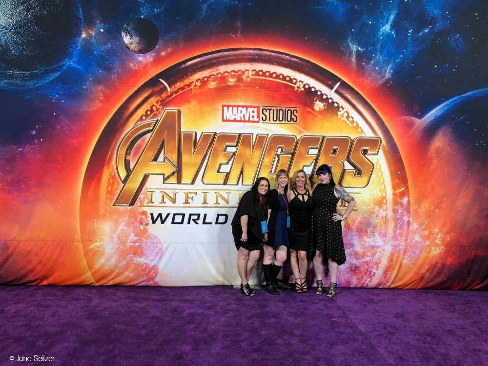 Walking the Purple Carpet at the World Premiere of Avengers Infinity War - red carpet photo opp