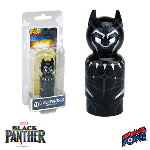 Black Panther Pin Mate Wooden Figure