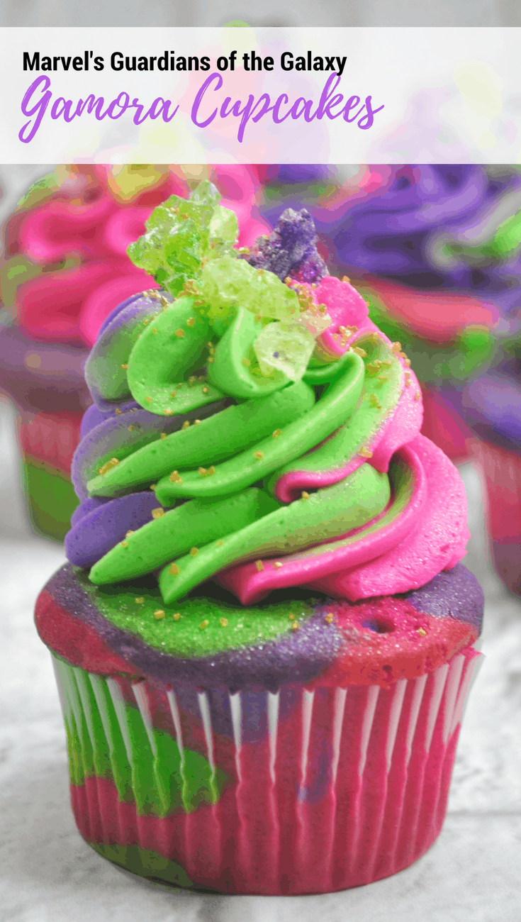 Gamora Cupcakes - Marvel Cupcakes