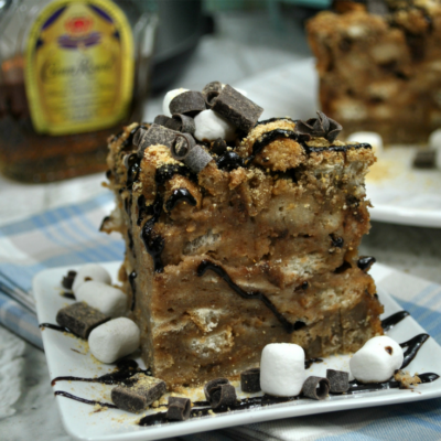 Instant Pot S’mores Bread Pudding with Crown Royal Sauce