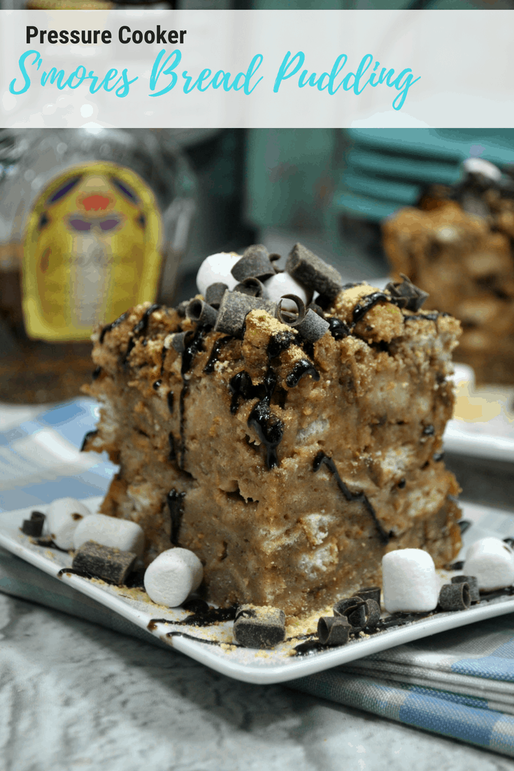 Instant Pot S'mores Bread Pudding with Crown Royal Sauce
