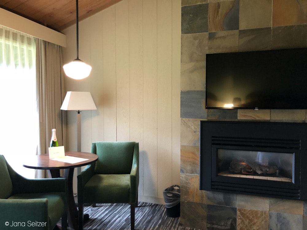 Summer at Salishan Resort on the Oregon Coast -Salishan Resort room with fireplace