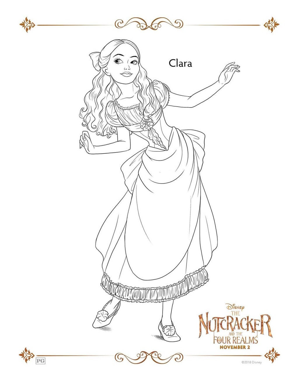 The Nutcracker and the Four Realms Coloring Sheets