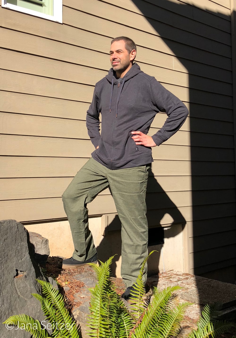 prAna hemp hoodie and vaha pant