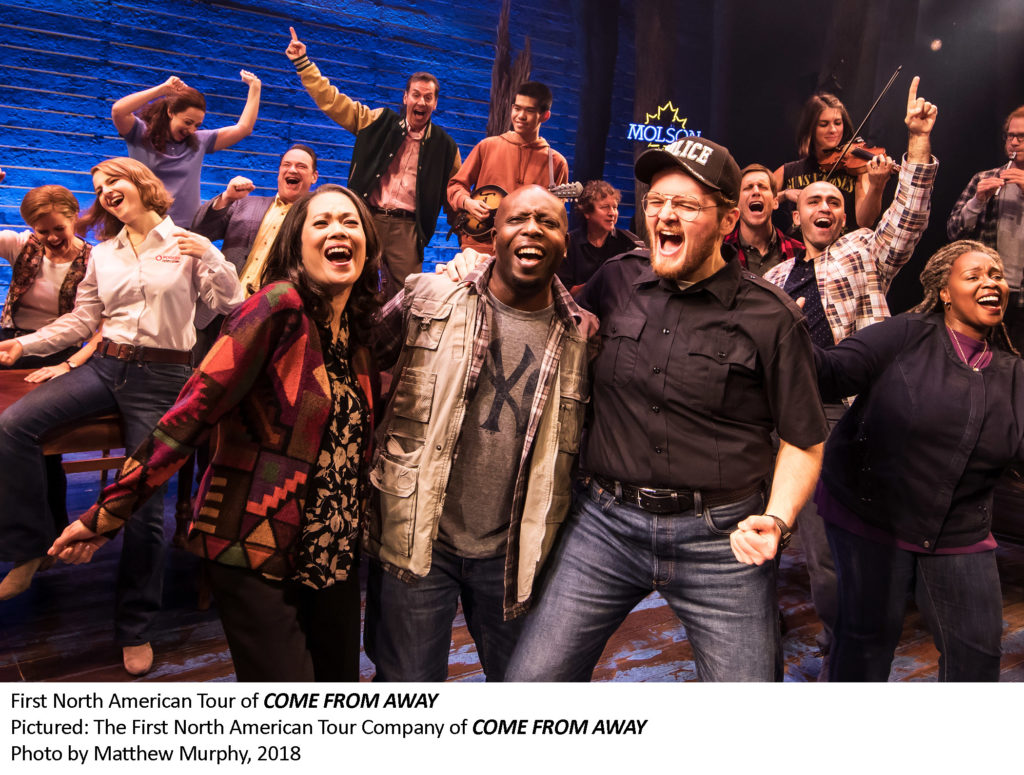 The First North American Tour Company of COME FROM AWAY, Photo by Matthew Murphy, 2018