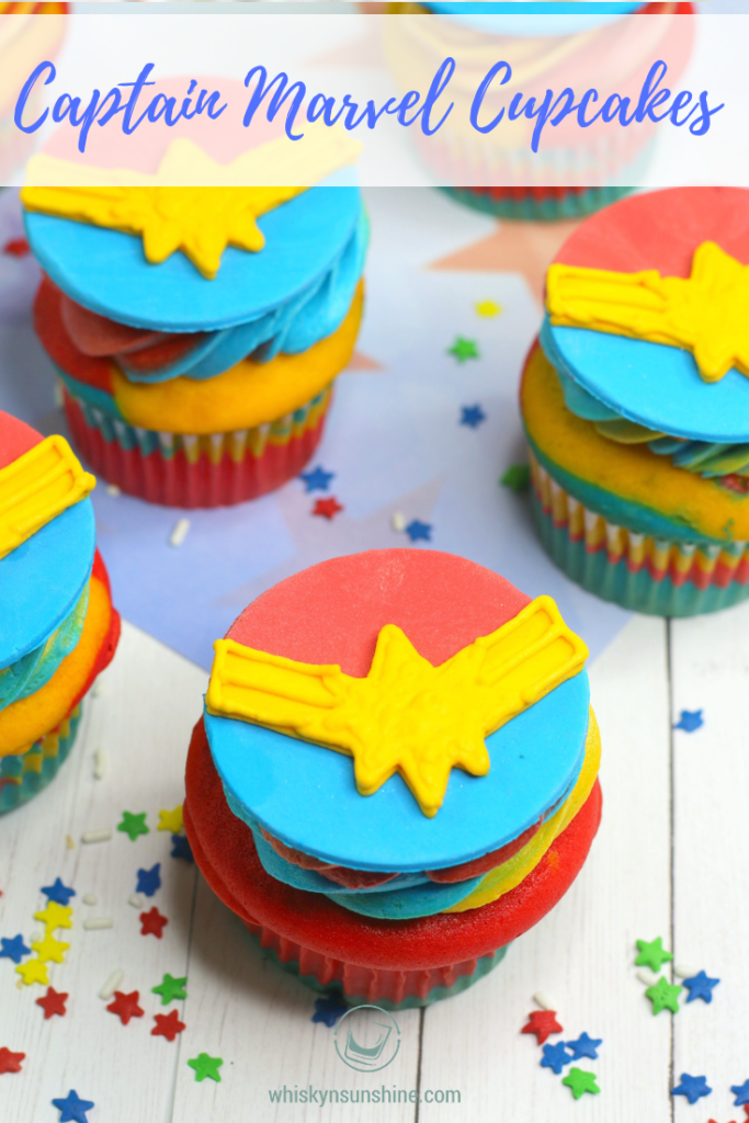 Captain Marvel Cupcakes