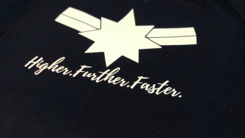 DIY Captain Marvel Higher Further Faster Shirt
