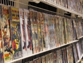 comics on a rack