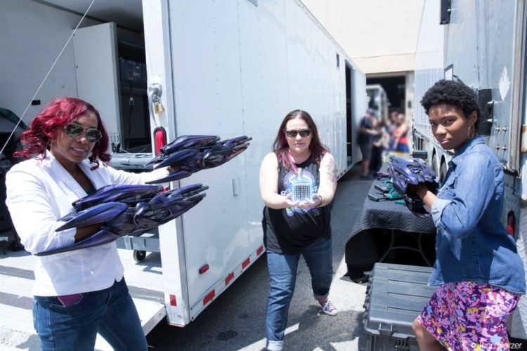 Captain Marvel Set visit Tesseract and blaster prop fun