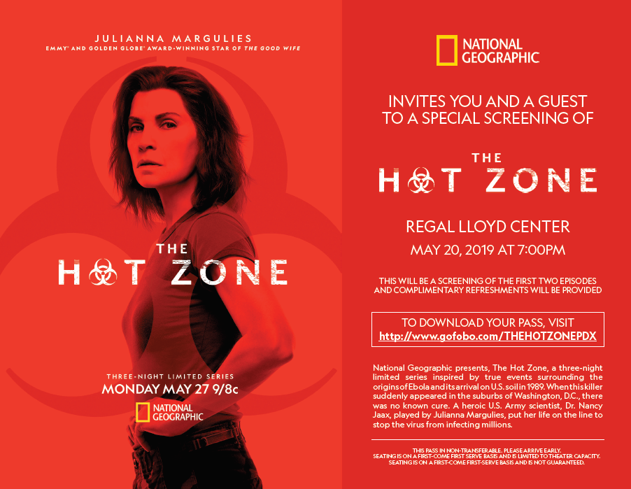 THE HOT ZONE - Evite Flyer - Portland - 5-20