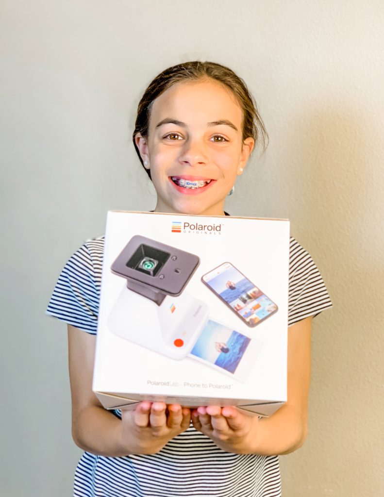 child with Polaroid Lab