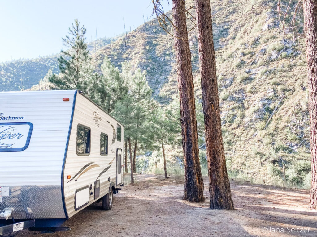 travel trailer at Saw Tooth National Forest
