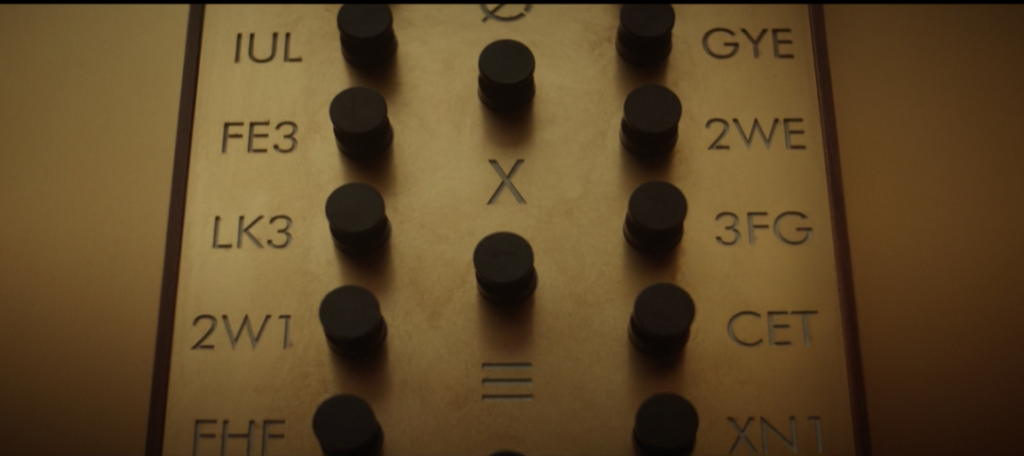 gold elevator strange symbols