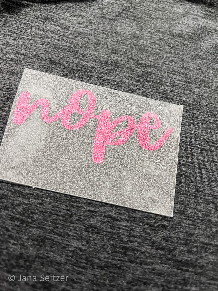 nope iron on placement on hoodie