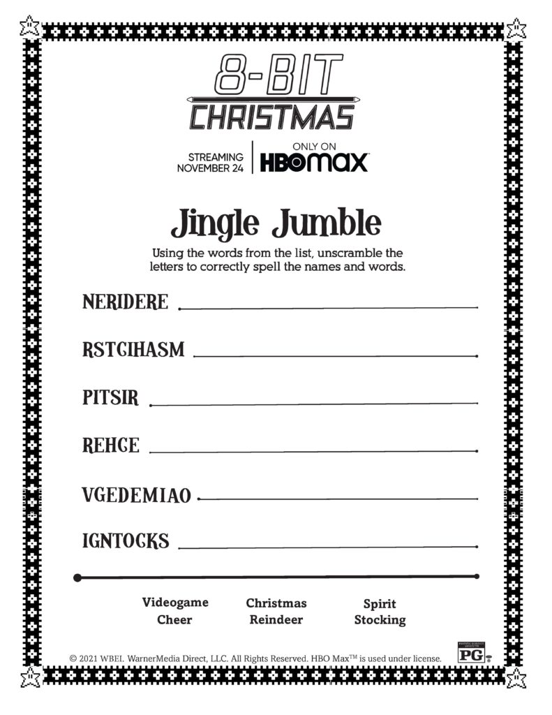 8BIT_HOLIDAY_ACTIVITY_SHEETS_christmas word jumble
