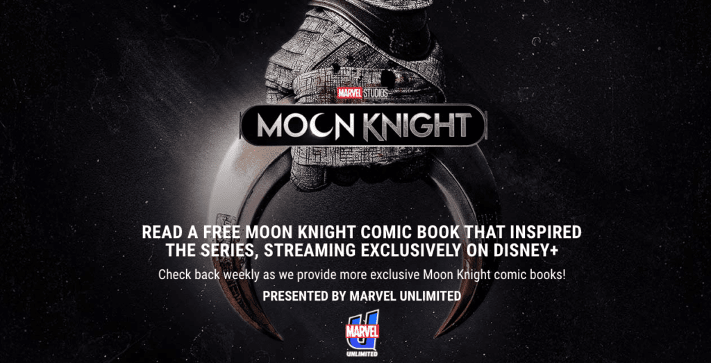 marvel moon knight comic QR page