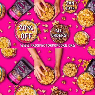 Celebrate National Popcorn Day with 20% off Prospector Popcorn