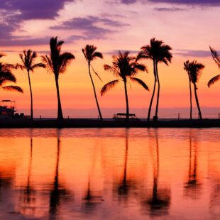 Hawaii beach sunset Maridav Canva pro