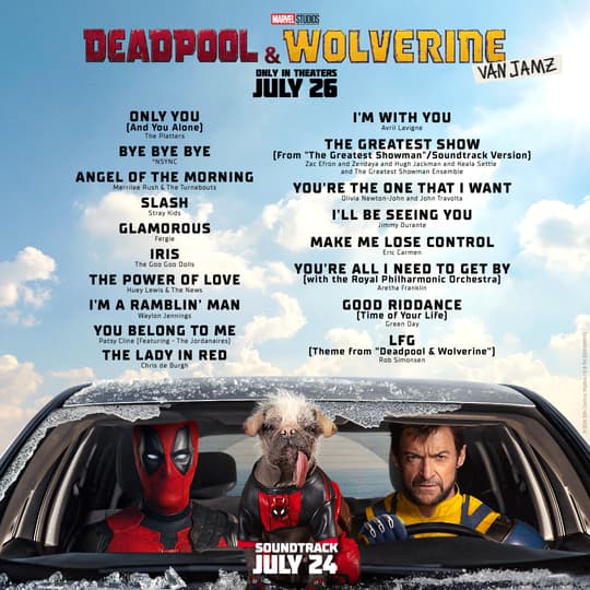 deadpool and wolverine tracklist